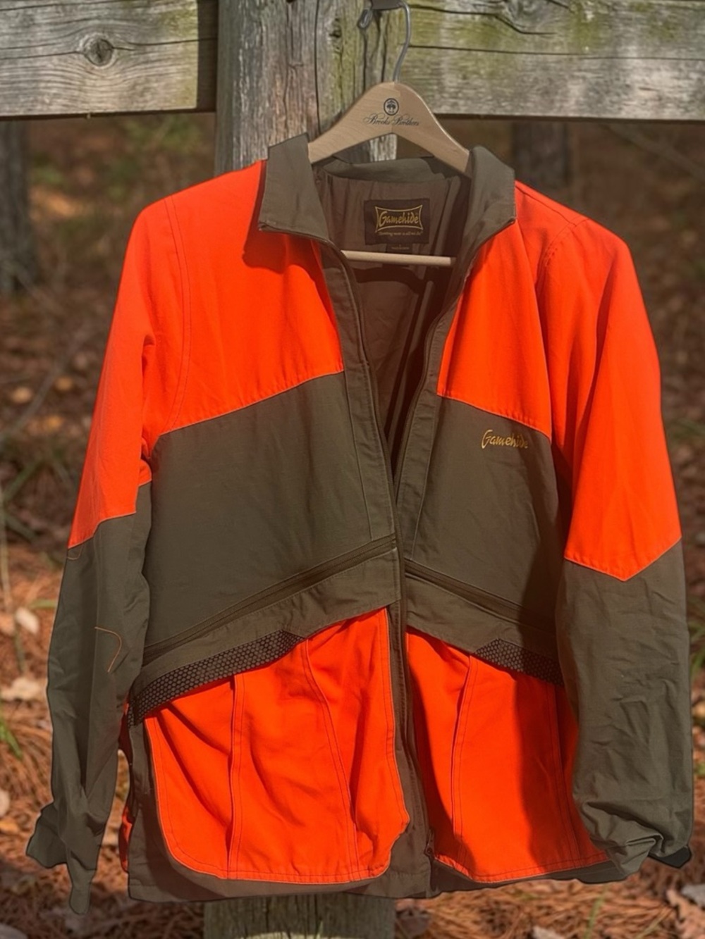 Hunting Jacket Gamehide Hunting Sportsman Orange Brown Long Sleeve Size Large